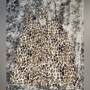 Style Rack Brown and Blue Animal Print Top